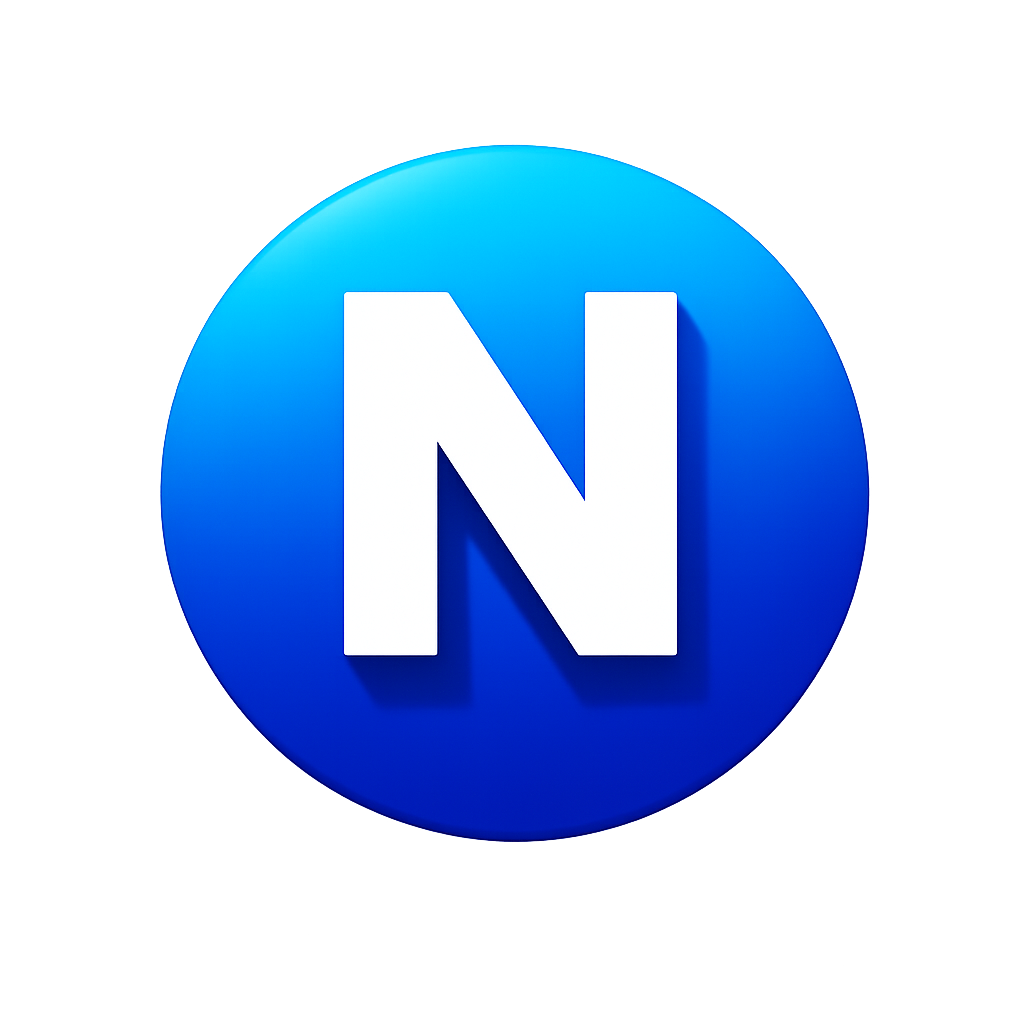 Modern Circular N Icon