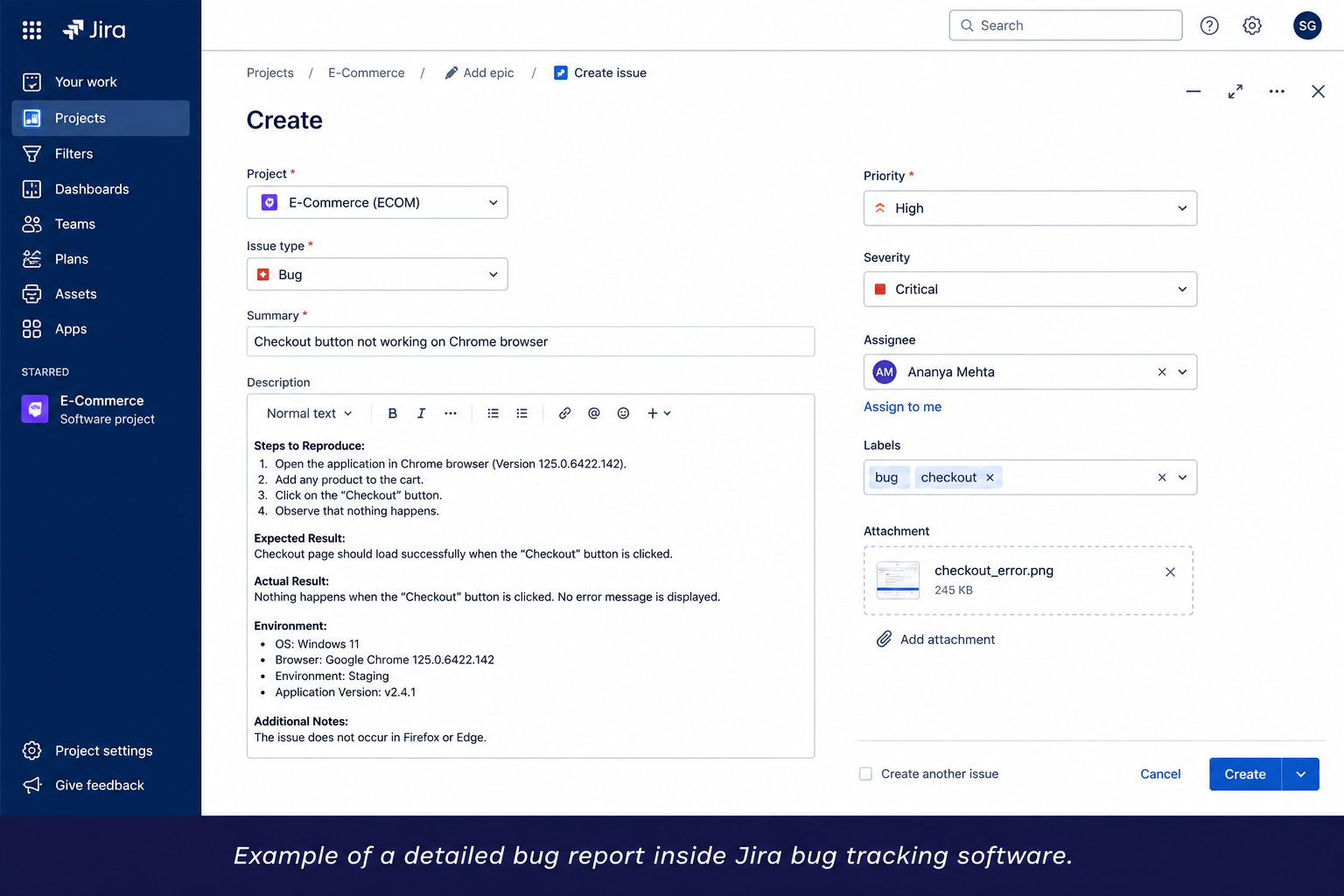 Core Features of Jira Bug Tracking Software [Centralized Issue Creation]