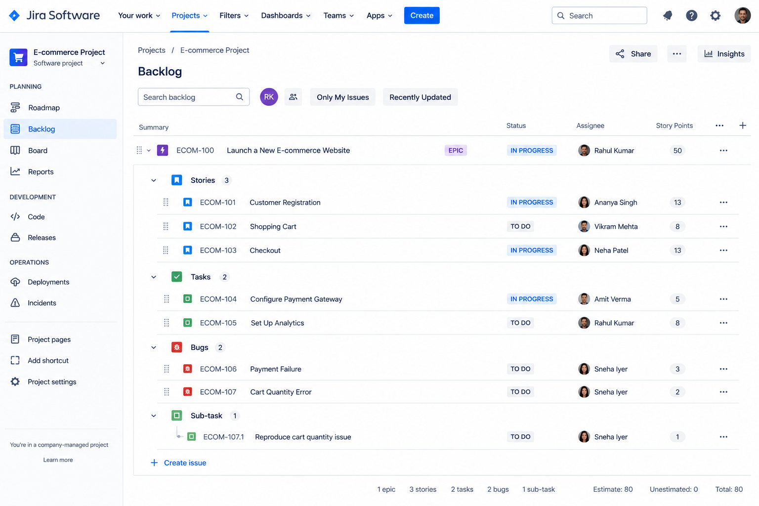 Jira epic 