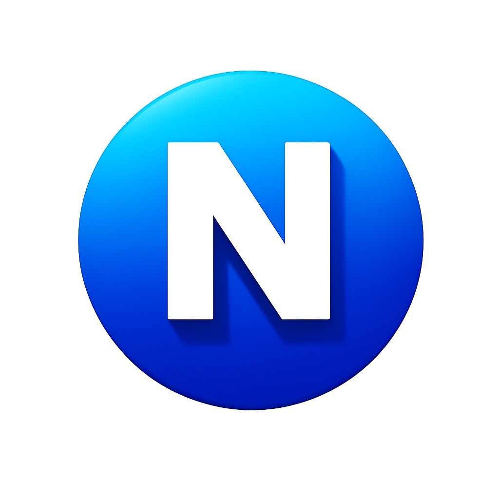 Modern Circular N Icon