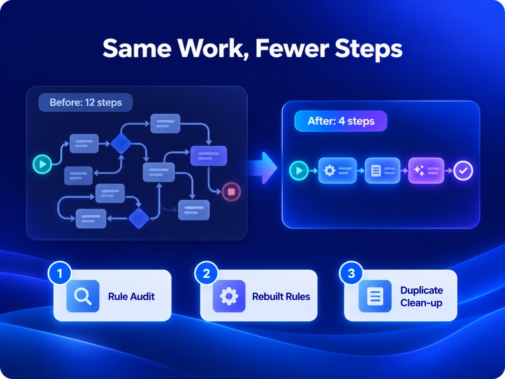 Same Work, Fewer Steps