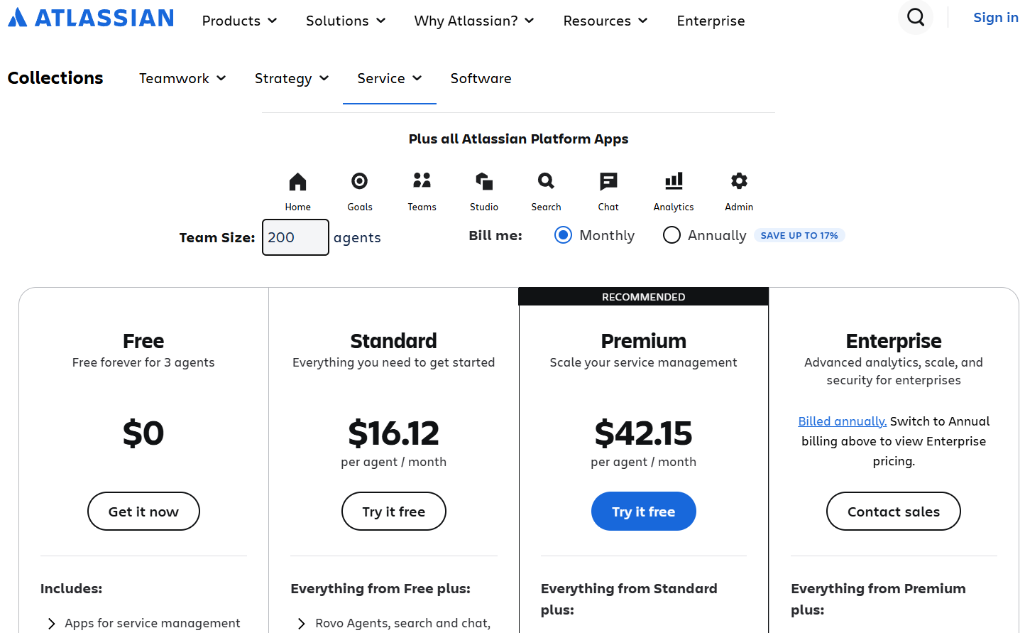 Jira Service Management Pricing