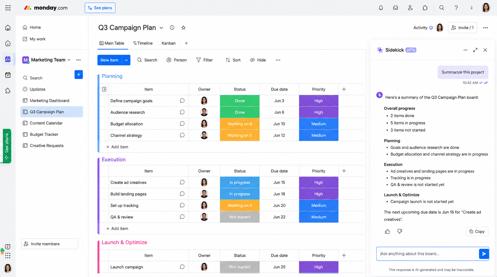 monday Sidekick Your Personal AI Assistant